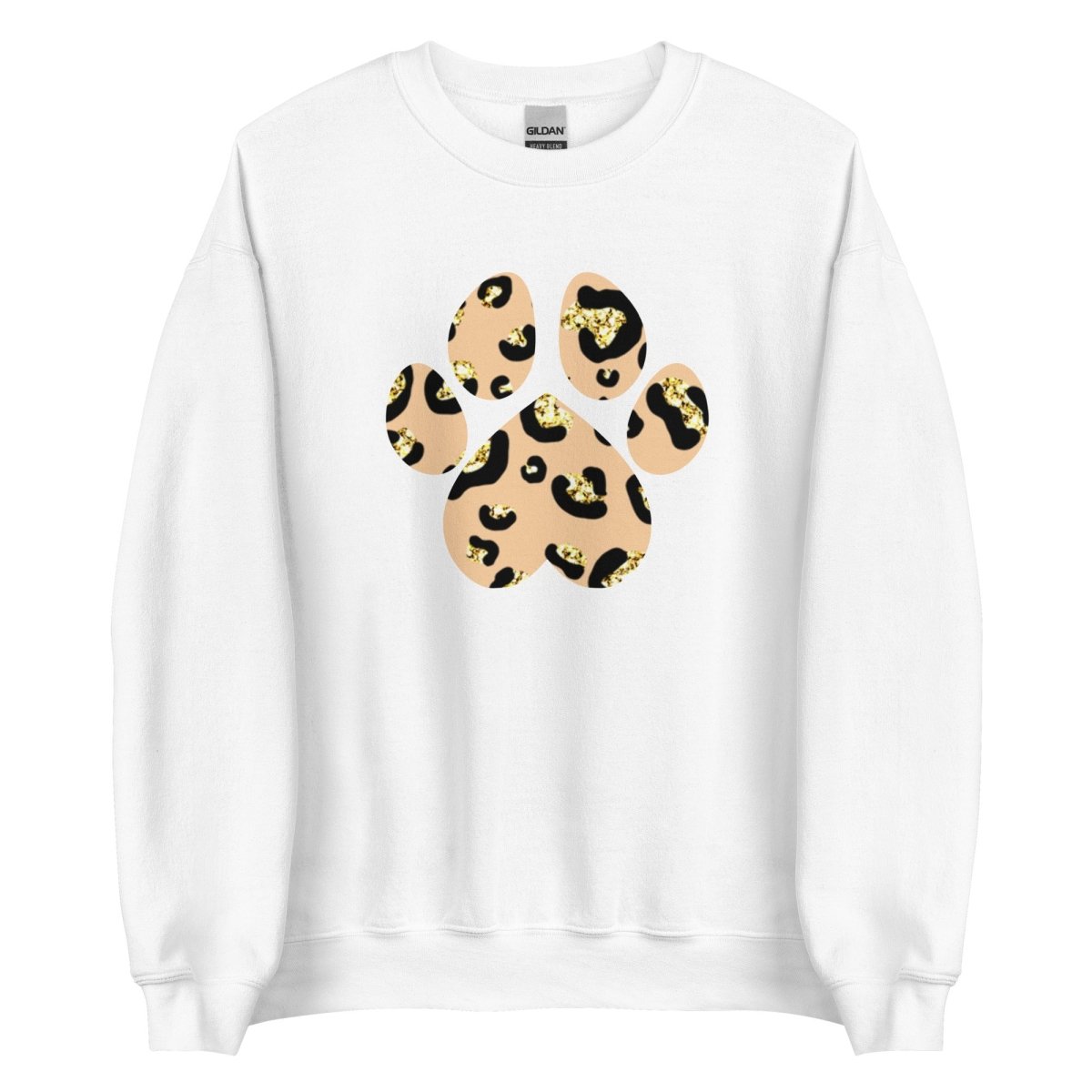 Tan Leopard Print Dog Paw Sweatshirt