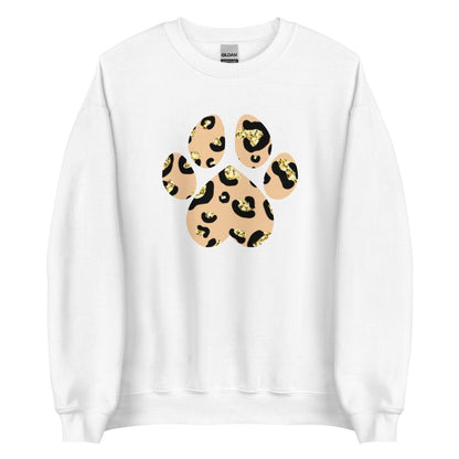 Tan Leopard Print Dog Paw Sweatshirt