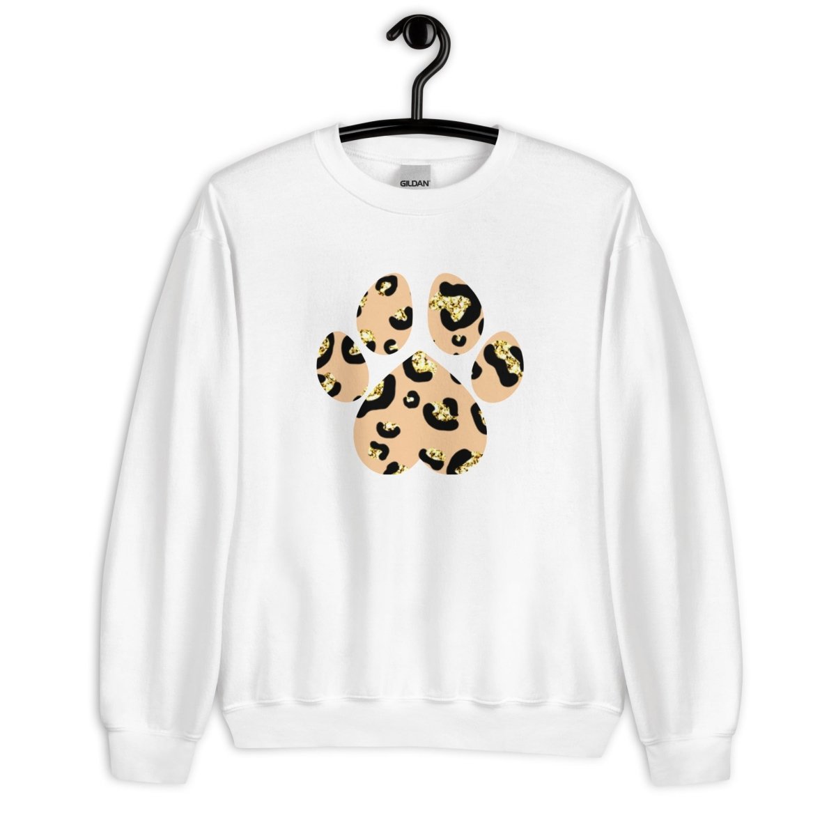 Tan Leopard Print Dog Paw Sweatshirt