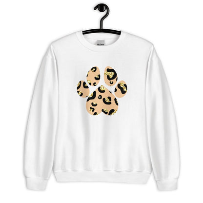 Tan Leopard Print Dog Paw Sweatshirt