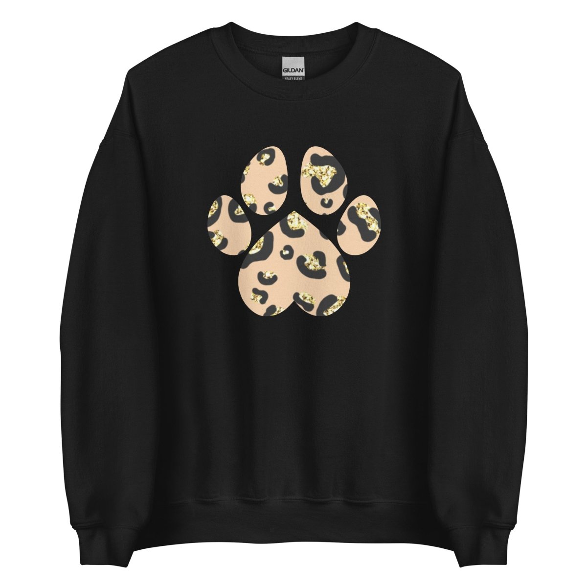 Tan Leopard Print Dog Paw Sweatshirt