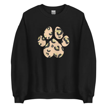 Tan Leopard Print Dog Paw Sweatshirt
