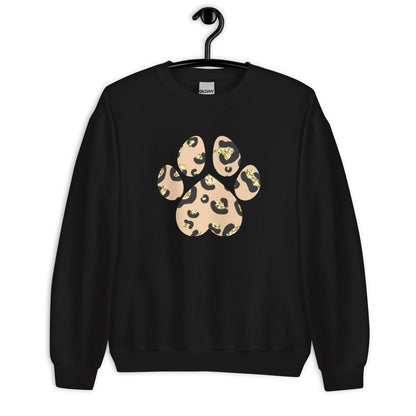 Tan Leopard Print Dog Paw Sweatshirt