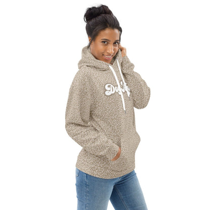 Taupe Leopard Print Dog Mom Hoodie