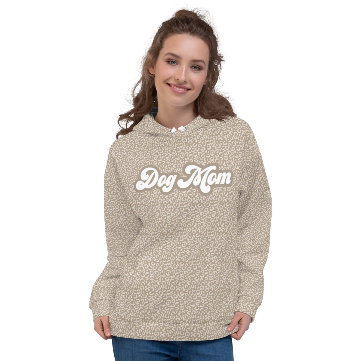 Taupe Leopard Print Dog Mom Hoodie