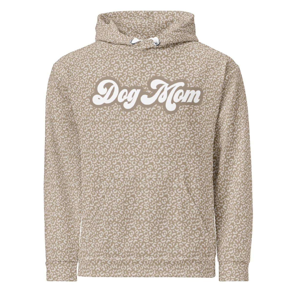 Taupe Leopard Print Dog Mom Hoodie