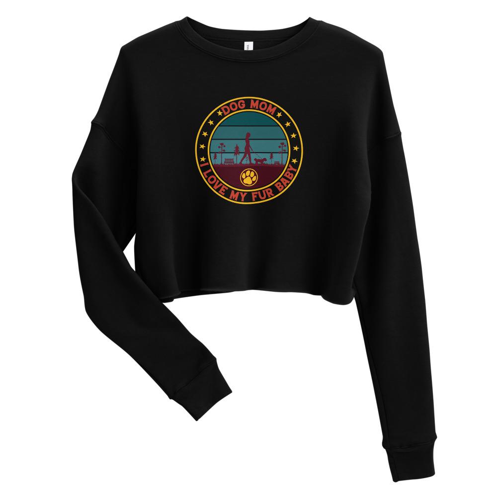 Dog Mom Vintage Crop Sweatshirt
