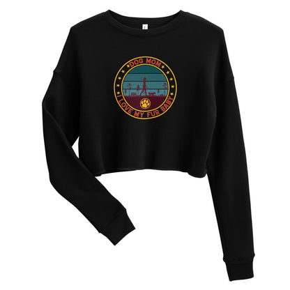 Dog Mom Vintage Crop Sweatshirt