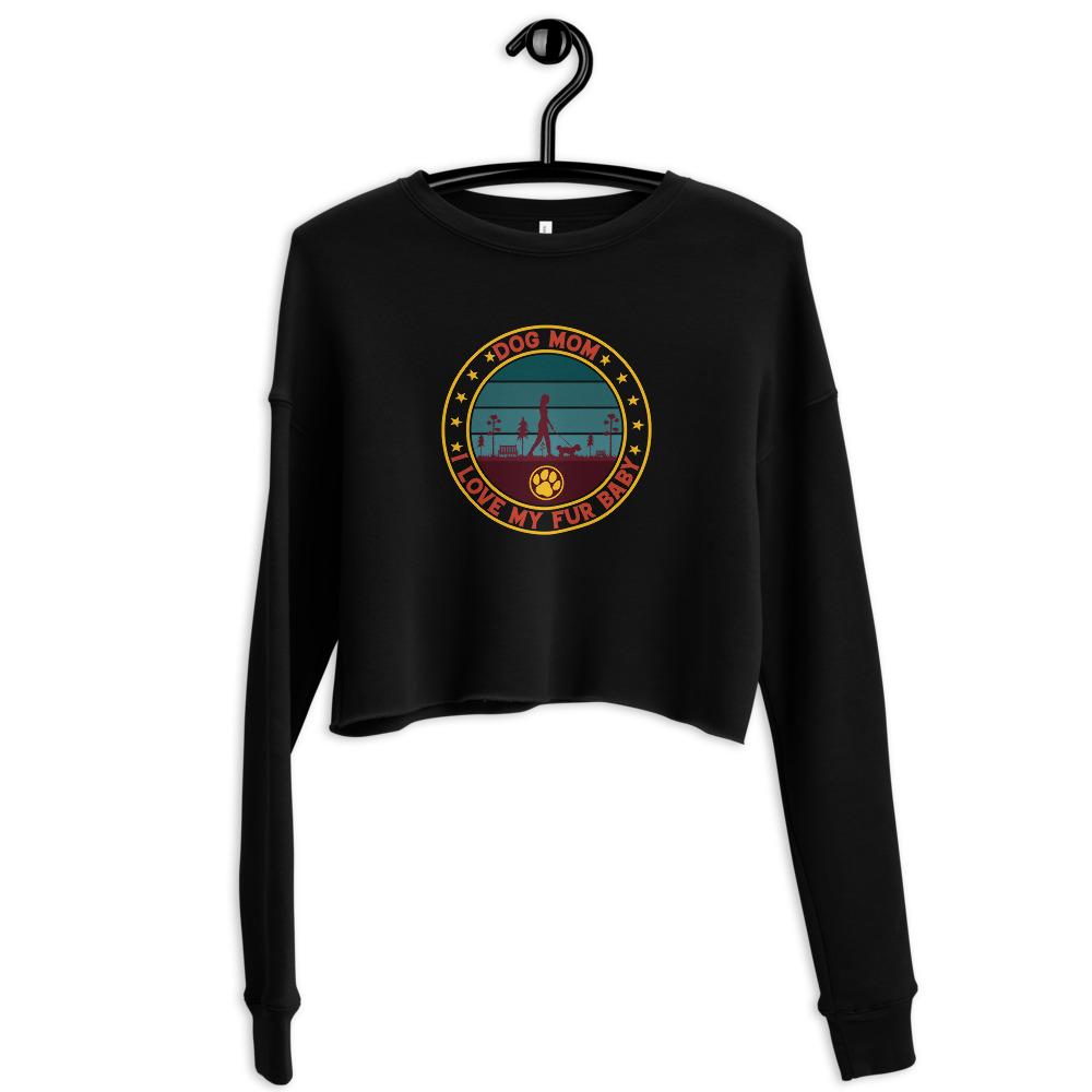 Dog Mom Vintage Crop Sweatshirt