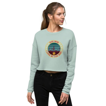 Dog Mom Vintage Crop Sweatshirt