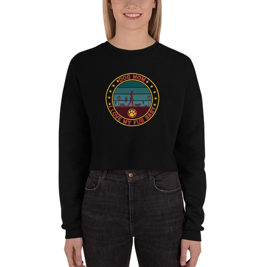 Dog Mom Vintage Crop Sweatshirt