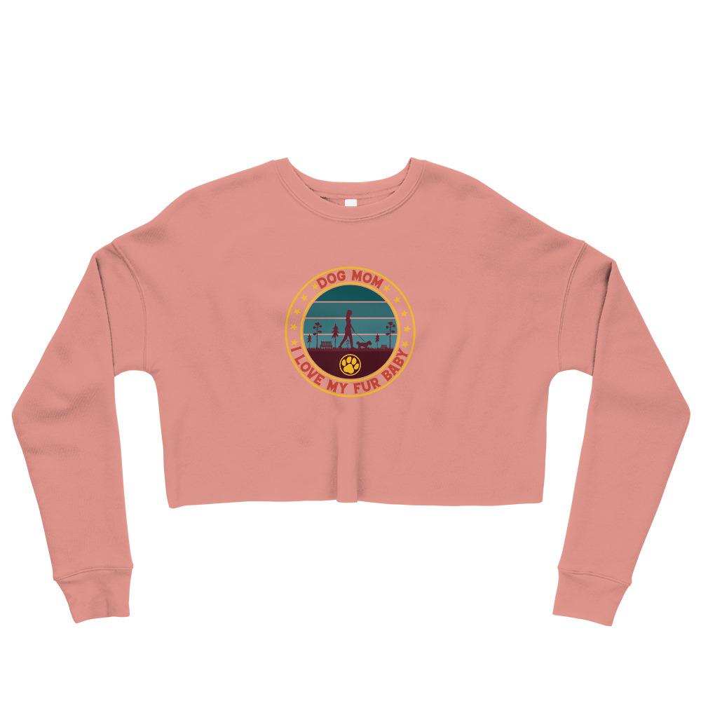 Dog Mom Vintage Crop Sweatshirt
