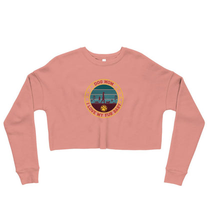 Dog Mom Vintage Crop Sweatshirt