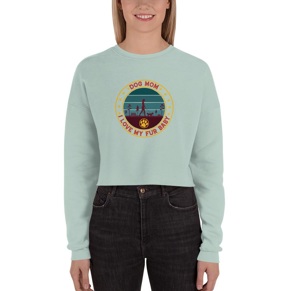 Dog Mom Vintage Crop Sweatshirt
