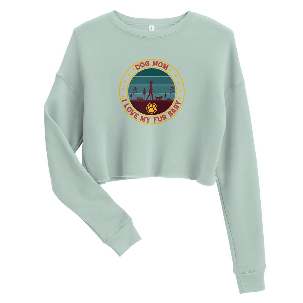 Dog Mom Vintage Crop Sweatshirt