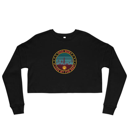 Dog Mom Vintage Crop Sweatshirt