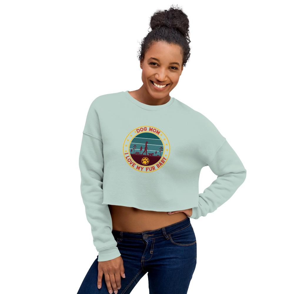 Dog Mom Vintage Crop Sweatshirt