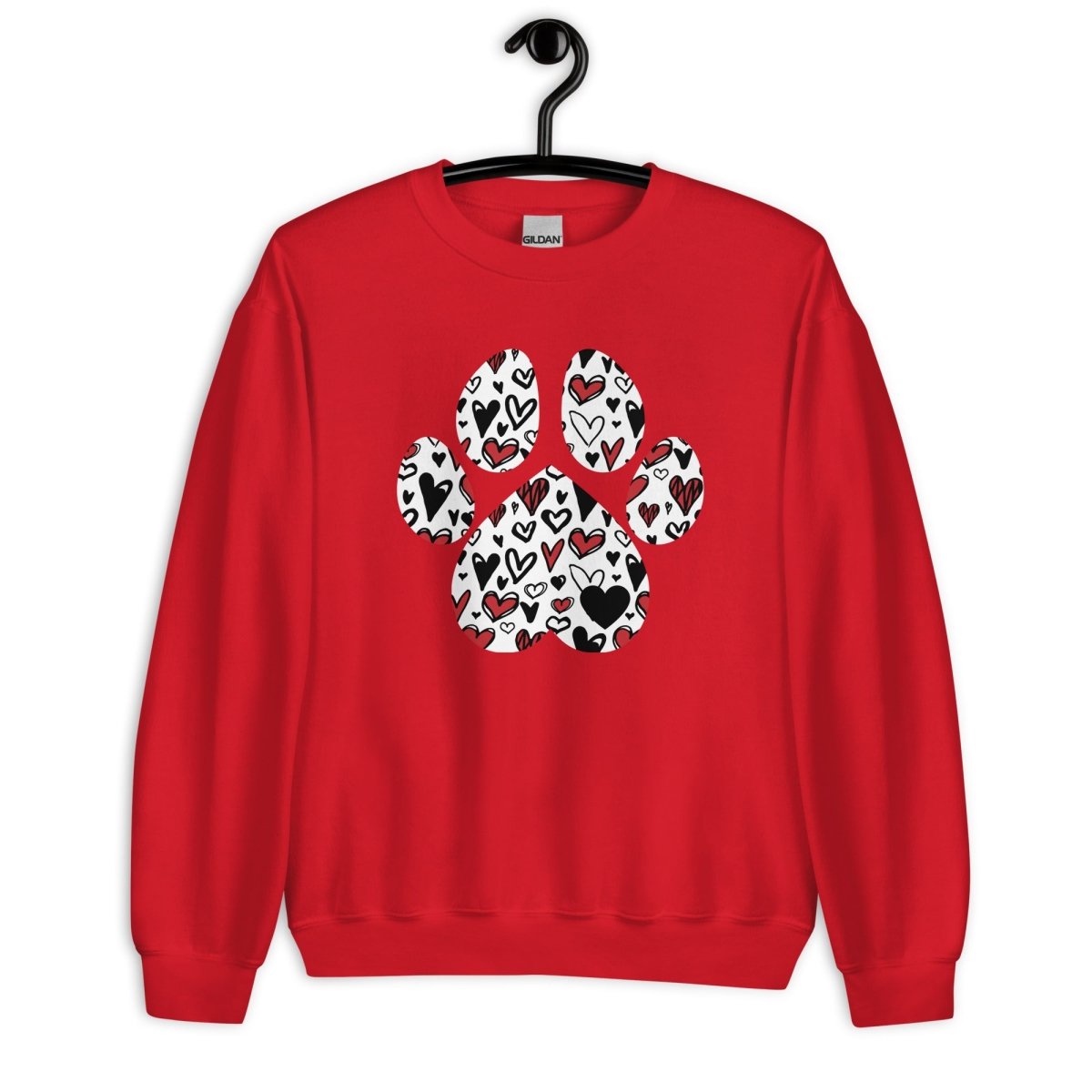 White Hearts Dog Paw Sweatshirt