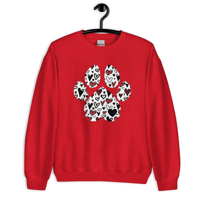 White Hearts Dog Paw Sweatshirt
