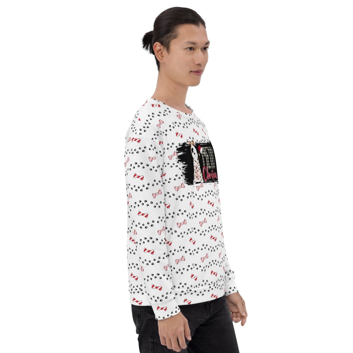 White Merry Christmas Paw Sweatshirt
