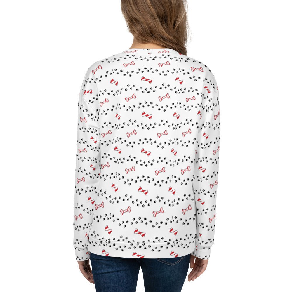 White Merry Christmas Paw Sweatshirt