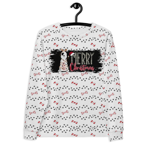 White Merry Christmas Paw Sweatshirt