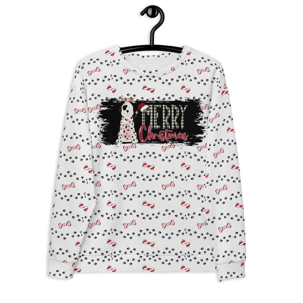 White Merry Christmas Paw Sweatshirt