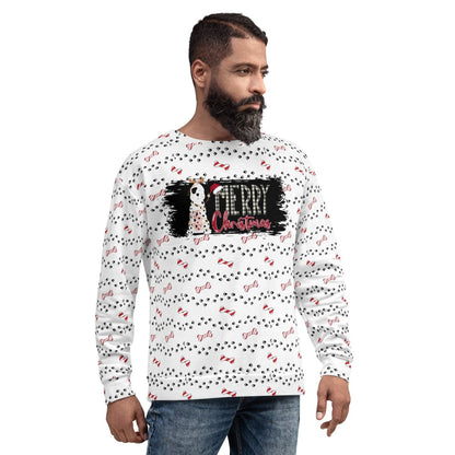 White Merry Christmas Paw Sweatshirt
