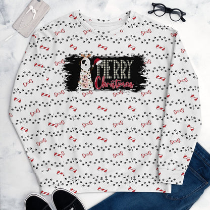 White Merry Christmas Paw Sweatshirt