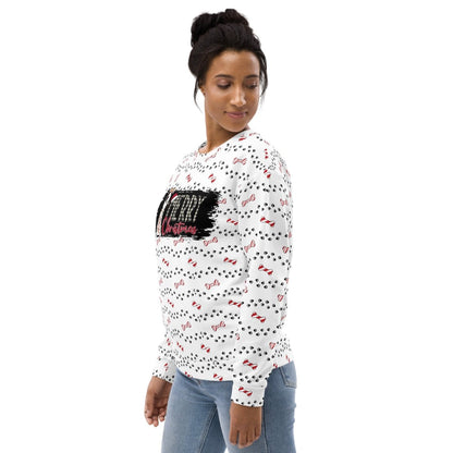 White Merry Christmas Paw Sweatshirt