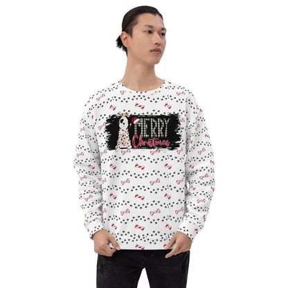 White Merry Christmas Paw Sweatshirt