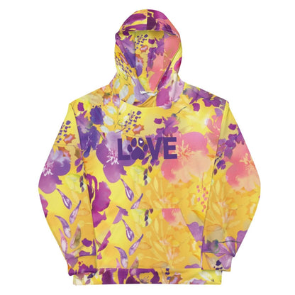 Yellow Floral Dog Mom Hoodie