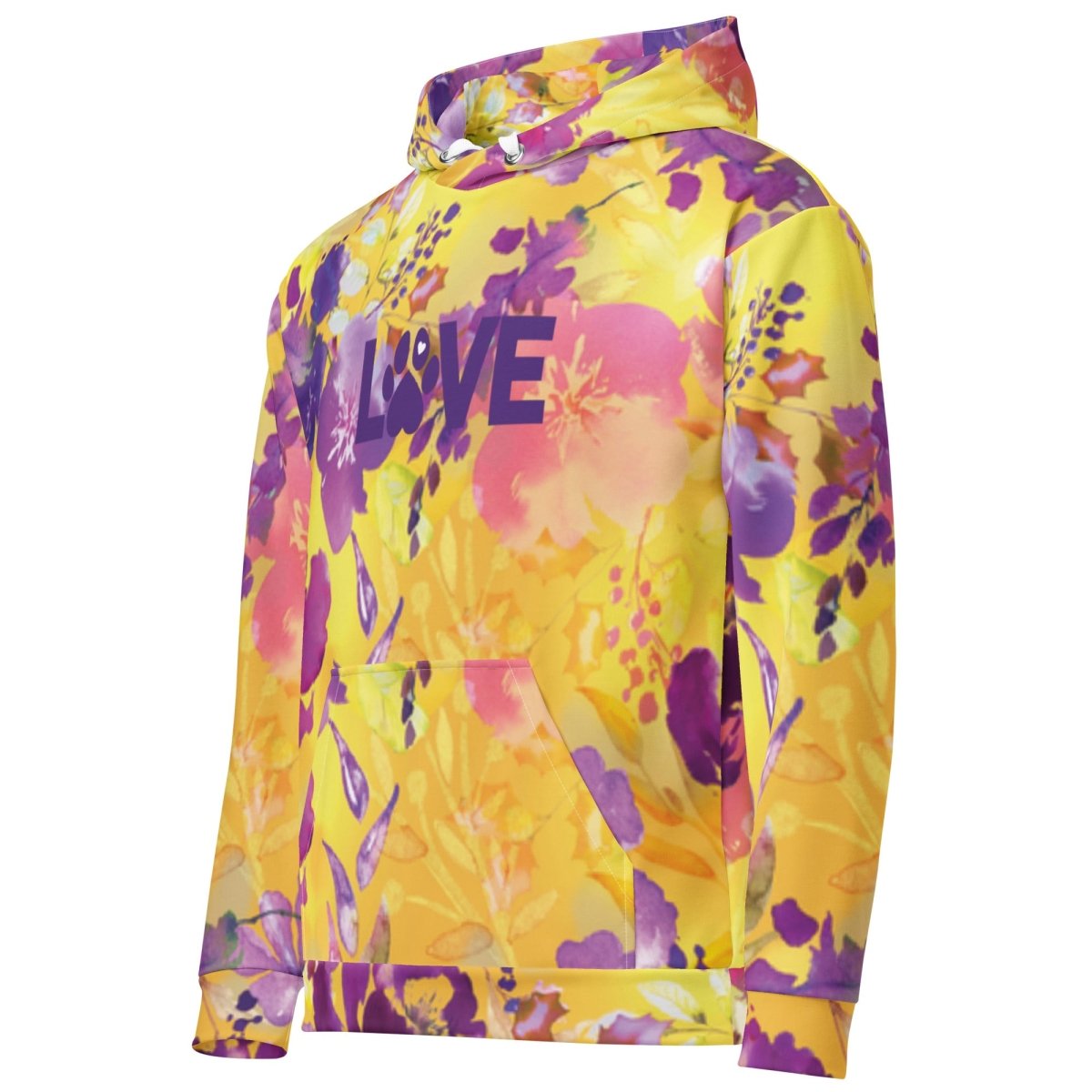 Yellow Floral Dog Mom Hoodie