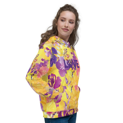 Yellow Floral Dog Mom Hoodie