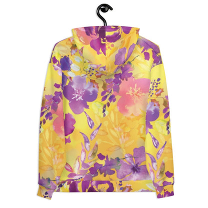 Yellow Floral Dog Mom Hoodie