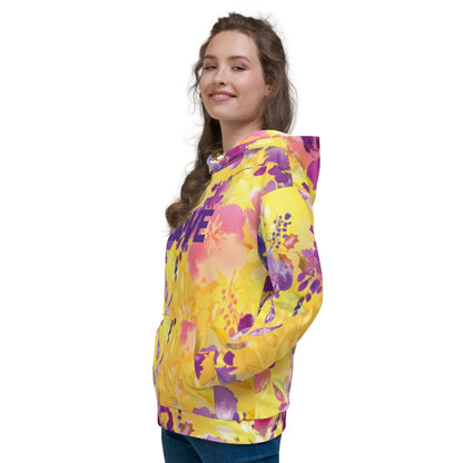 Yellow Floral Dog Mom Hoodie
