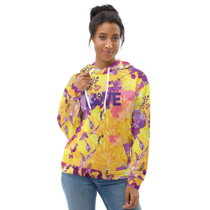 Yellow Floral Dog Mom Hoodie