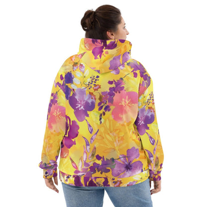 Yellow Floral Dog Mom Hoodie