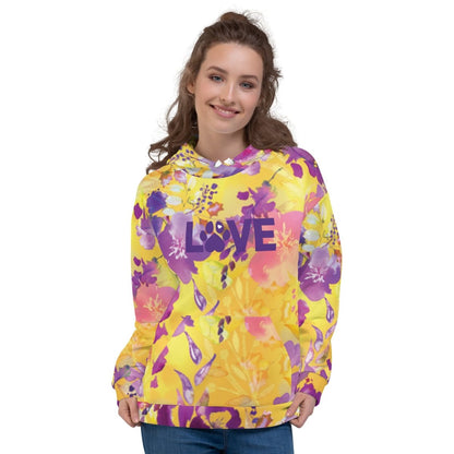 Yellow Floral Dog Mom Hoodie