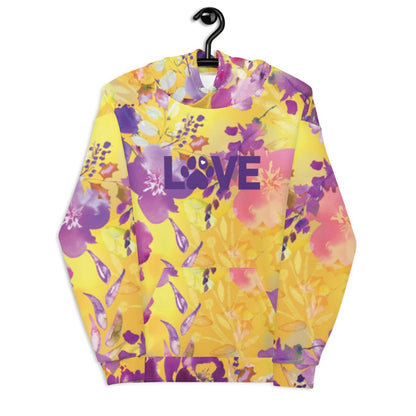 Yellow Floral Dog Mom Hoodie