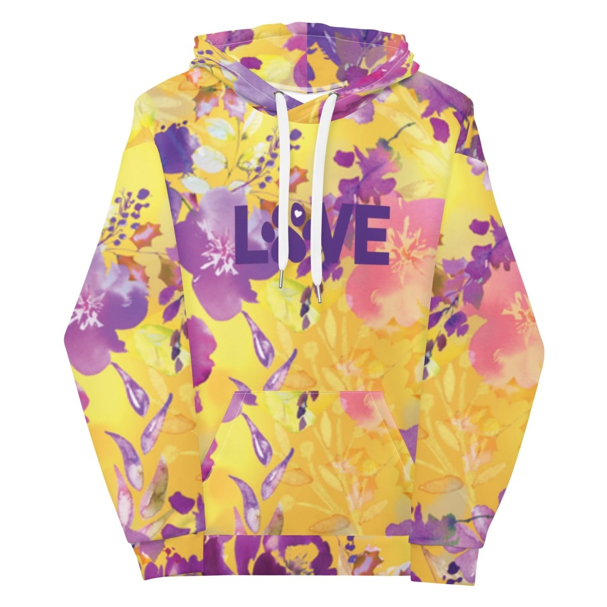 Yellow Floral Dog Mom Hoodie