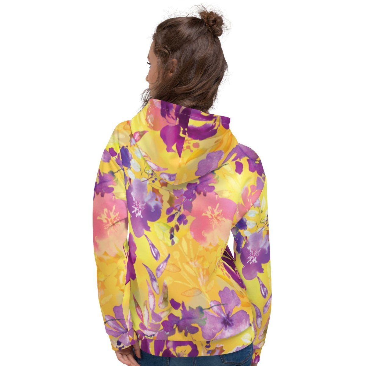 Yellow Floral Dog Mom Hoodie