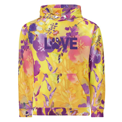 Yellow Floral Dog Mom Hoodie