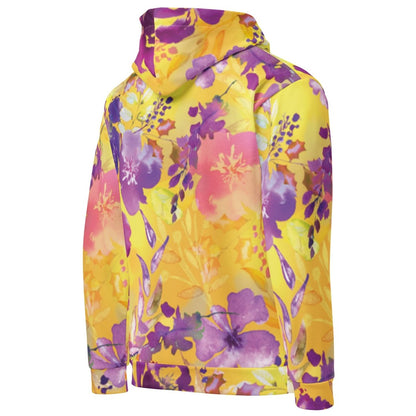 Yellow Floral Dog Mom Hoodie